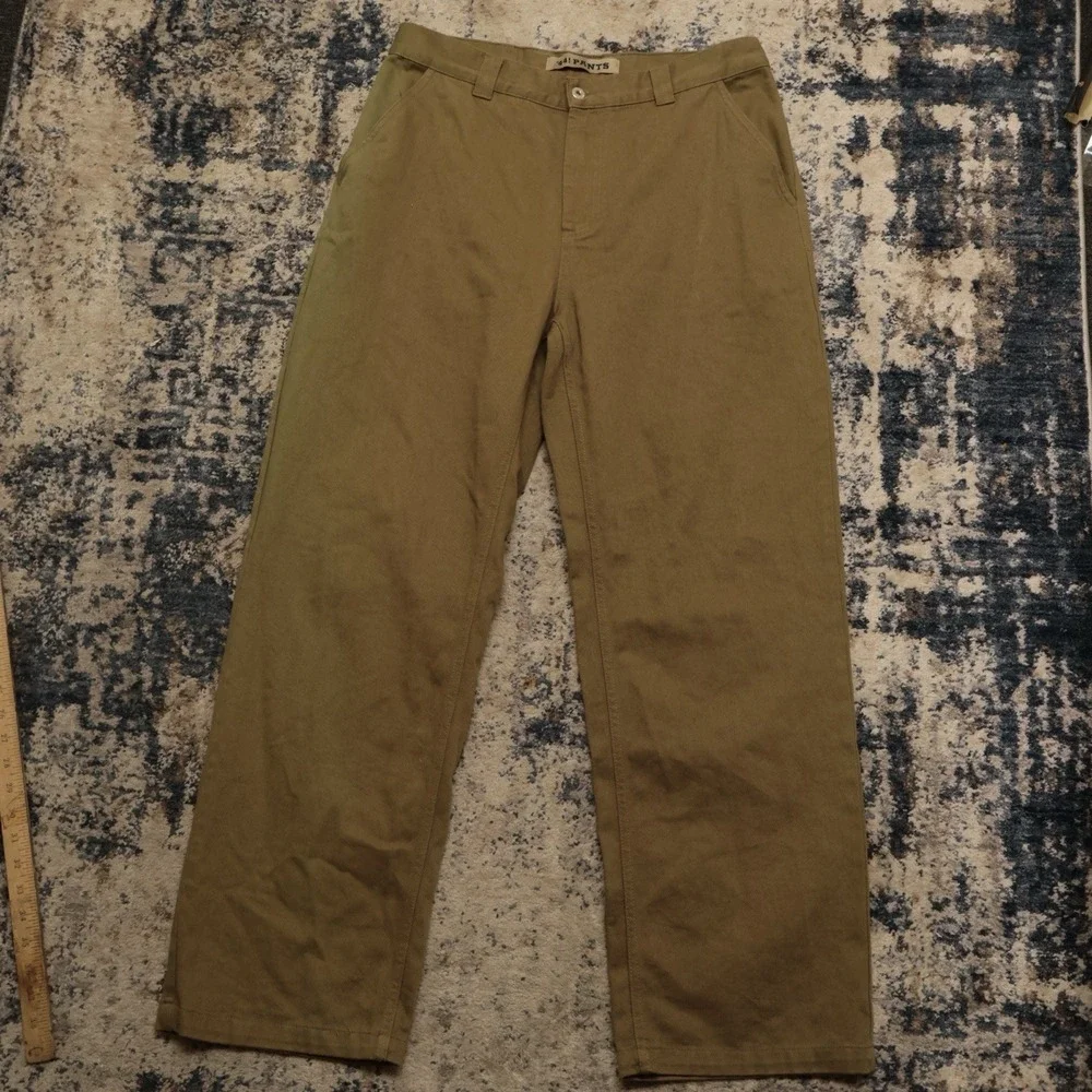 Polar Skate Co. '44! Pants Loose fitting Size Green Discolored